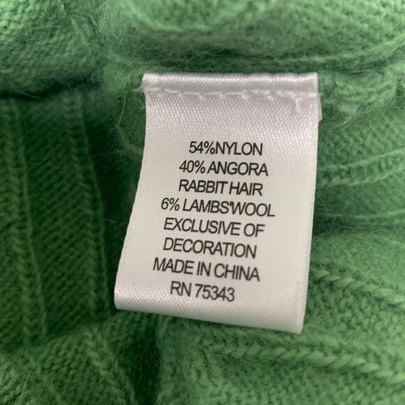 NWT New Lucidity Womens Large Rabbit Hair Blend Long Sleeve Deep V Knit Sweater - Picture 6 of 6